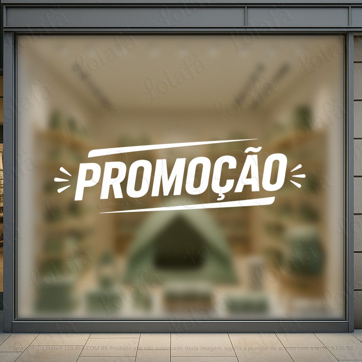 frase promoção fachada de loja adesivos para vitrine mod:1244