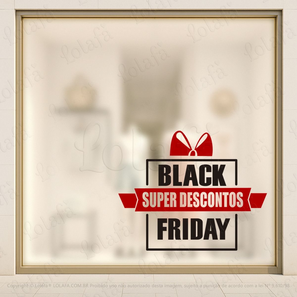 Adesivo Black Friday para Vitrine Personalizável Mod:1255