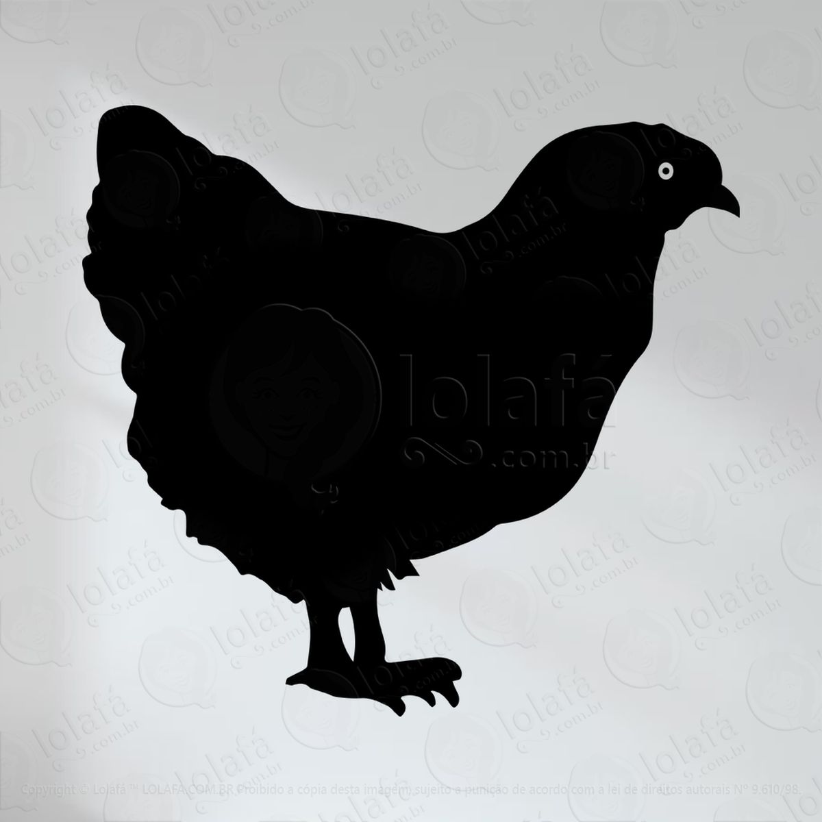 galinha adesivo lousa quadro negro de parede para escrever com giz mod:24
