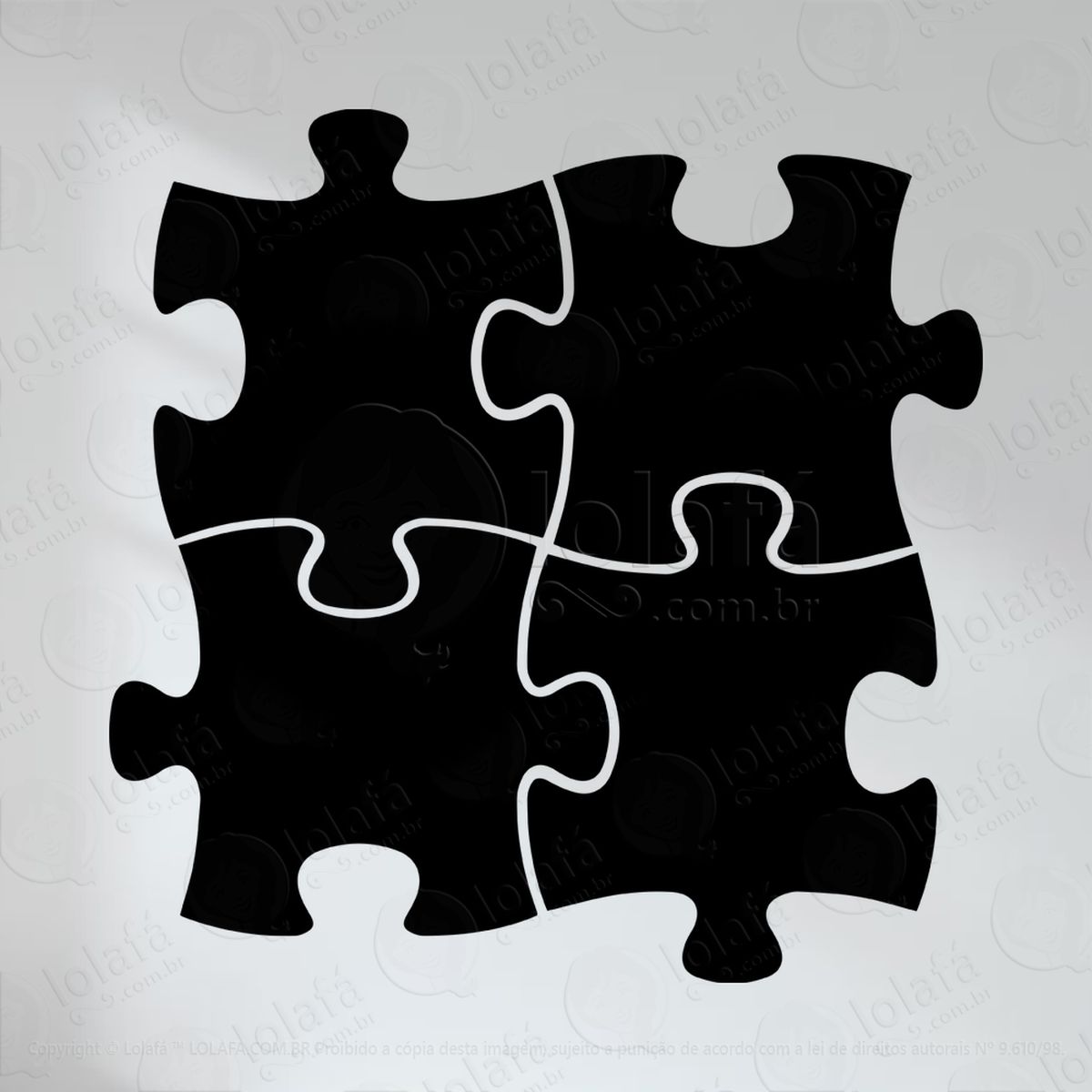 quebra-cabeça adesivo lousa quadro negro de parede para escrever com giz mod:29