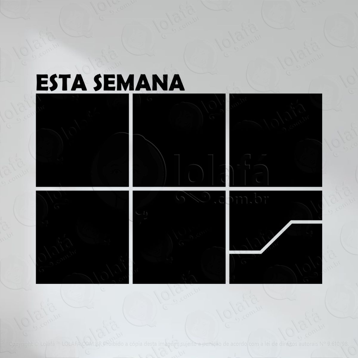 calendário adesivo lousa quadro negro de parede para escrever com giz mod:31