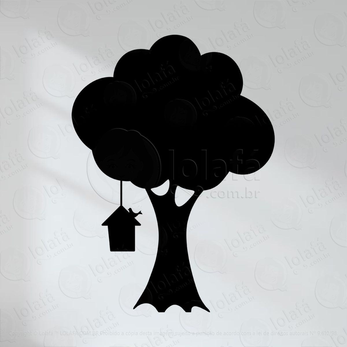 Árvore Adesivo Lousa Quadro Negro de Parede para Escrever com Giz - Mod:73