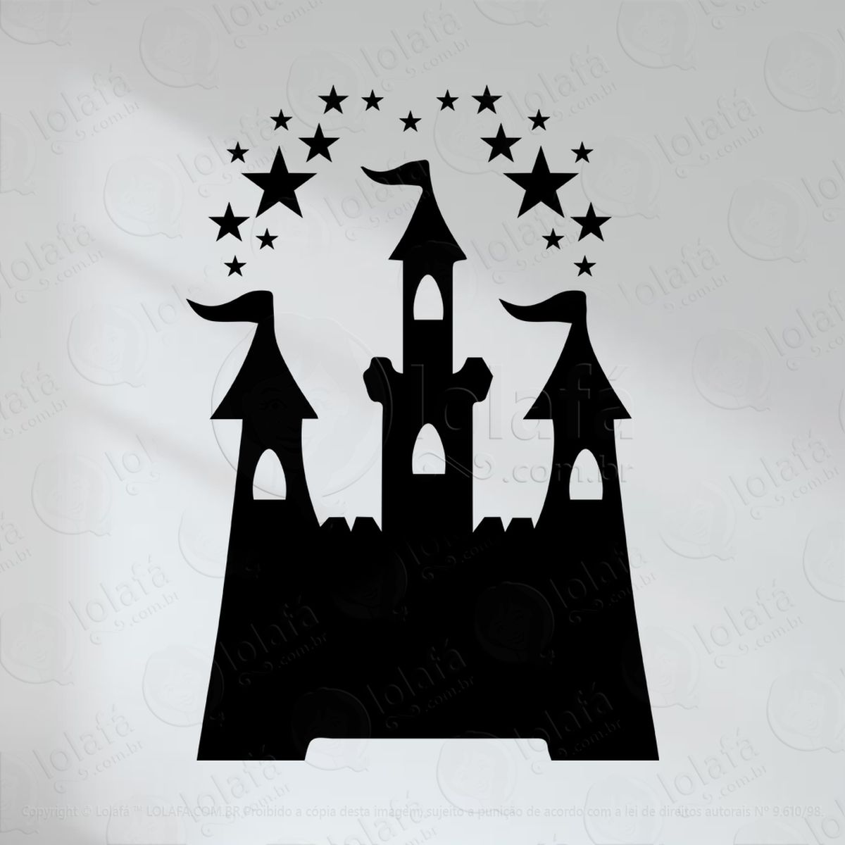 castelo adesivo lousa quadro negro de parede para escrever com giz mod:37