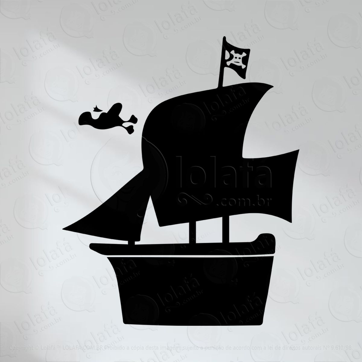 navio pirata adesivos lousa mod:67