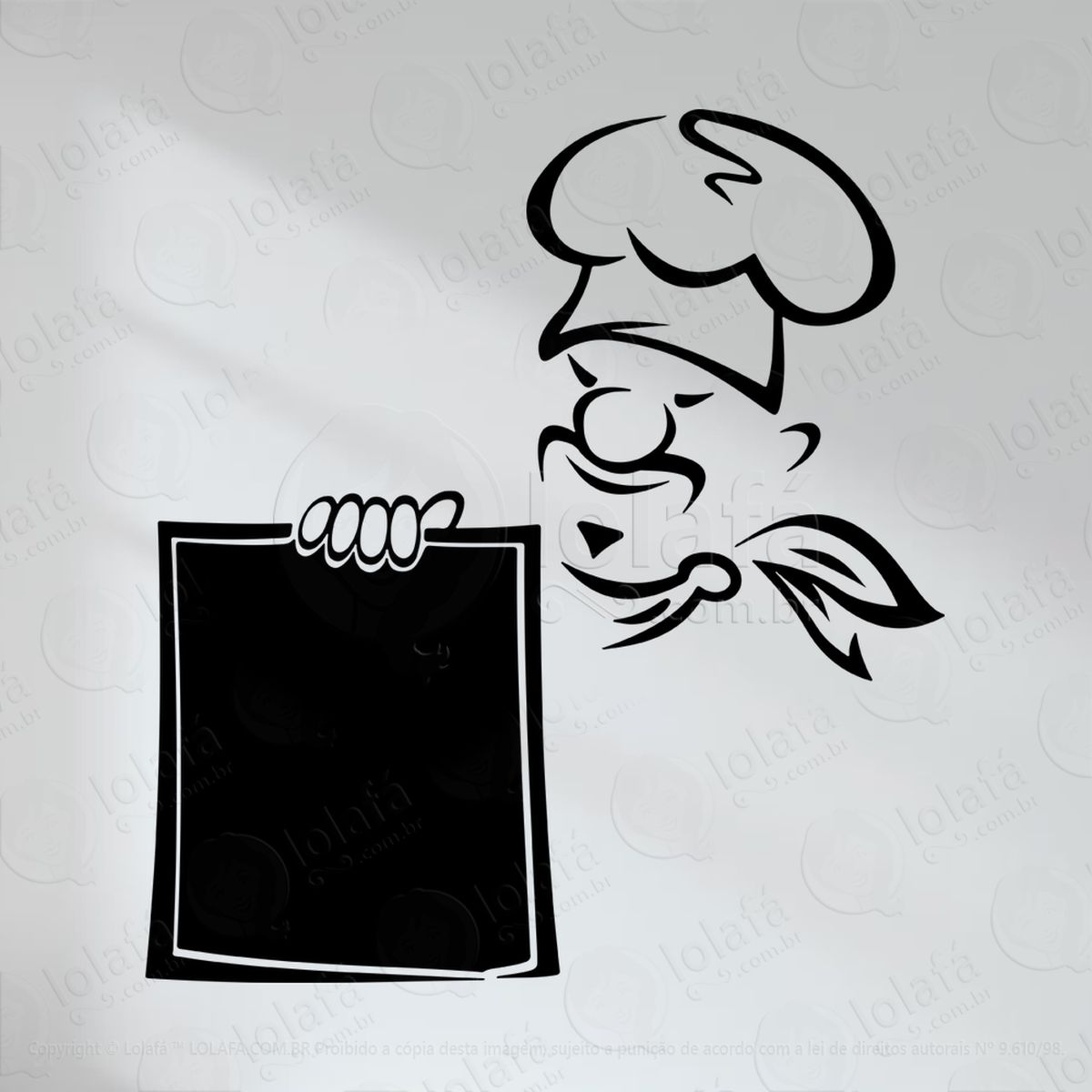 cozinheiro adesivos lousa mod:107