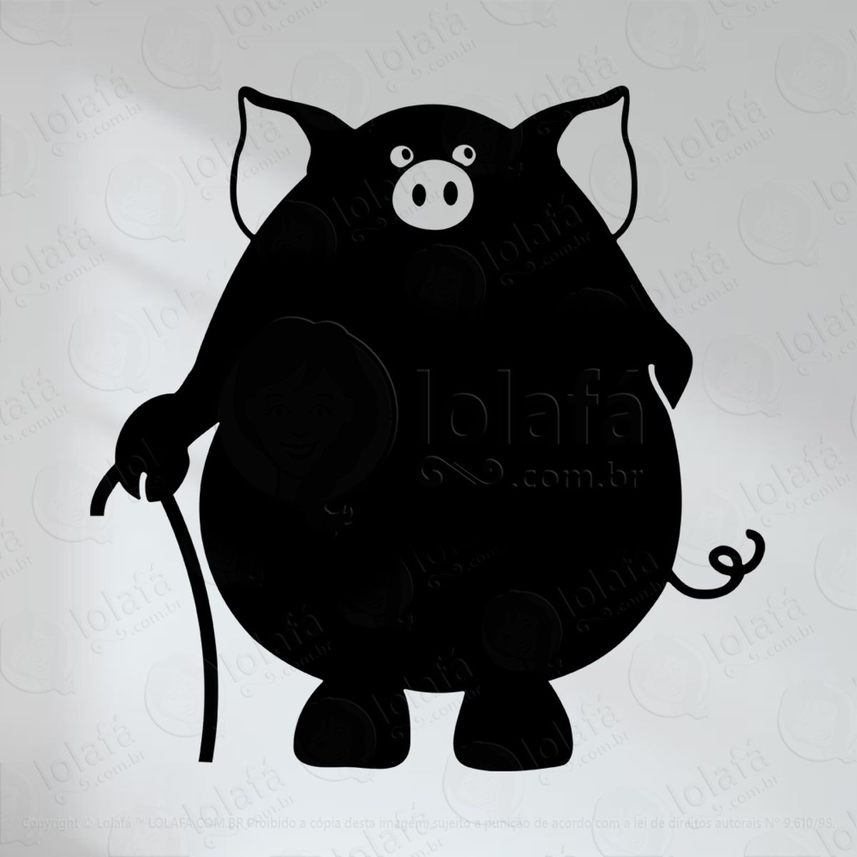 Porco Adesivo Lousa Quadro Negro de Parede para Escrever com Giz - Mod:280