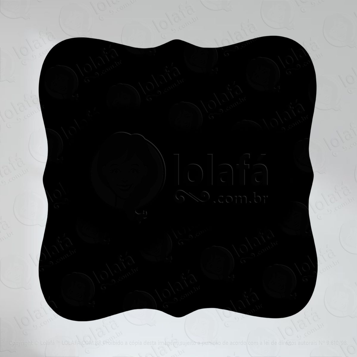 Moldura Adesivo Lousa Quadro Negro de Parede para Escrever com Giz - Mod:302