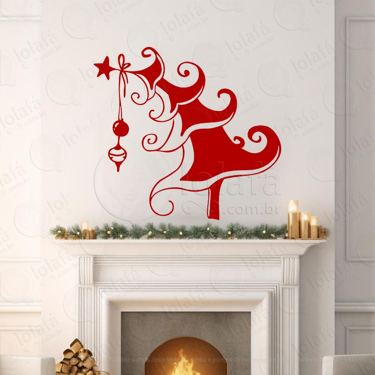 Árvore de natal pinheiro adesivos de natal mod:4