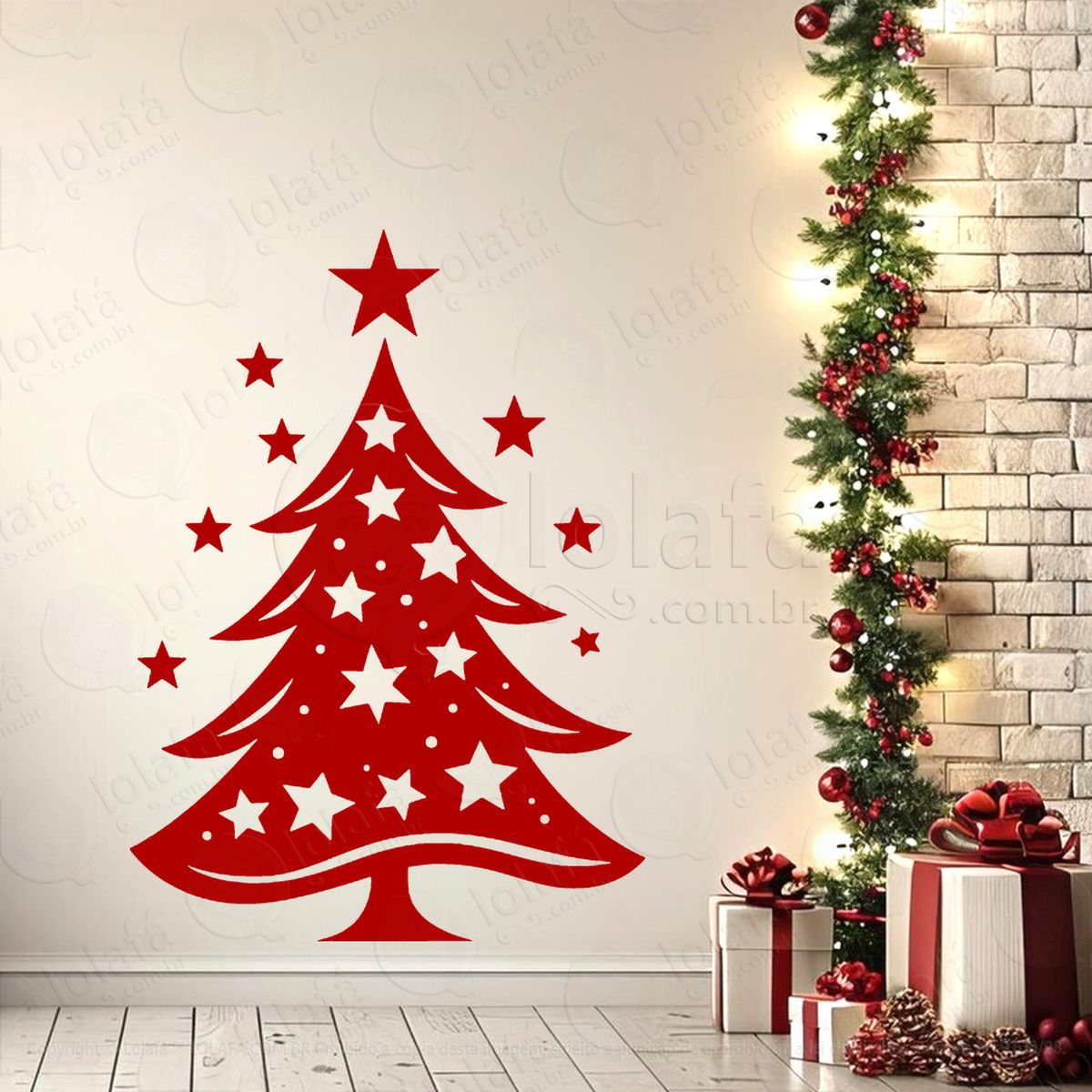 Árvore de natal pinheiro adesivos de natal mod:10