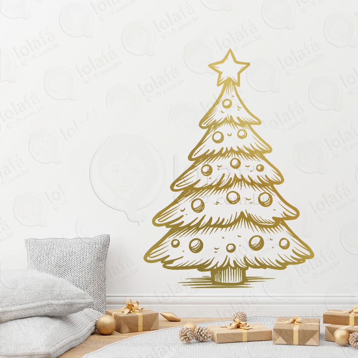 Árvore de natal pinheiro adesivos de natal mod:12