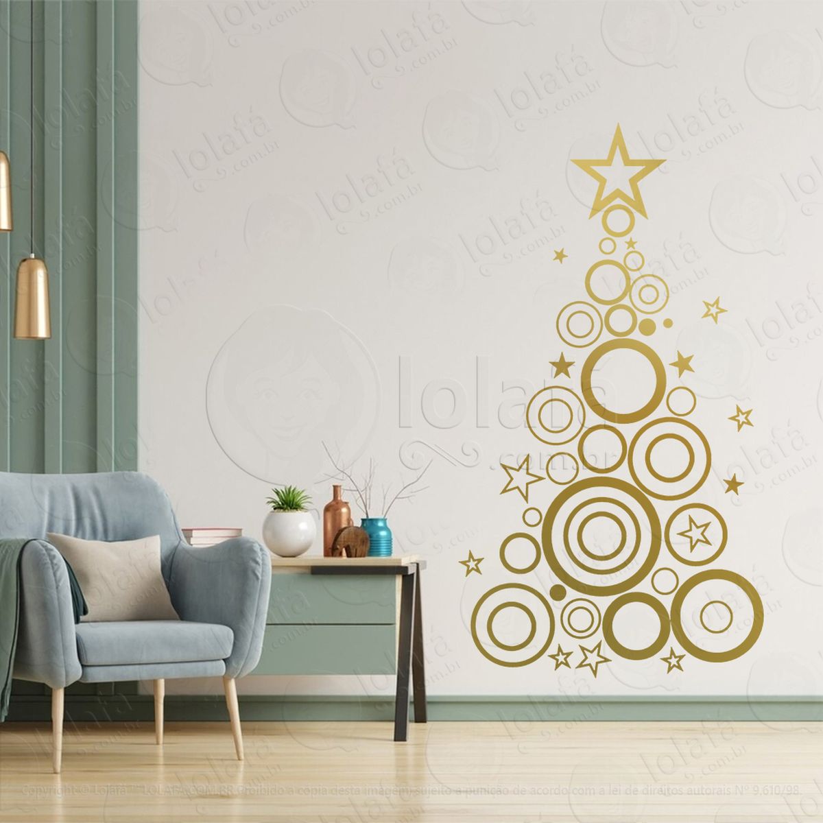 Árvore de natal adesivos de natal mod:16