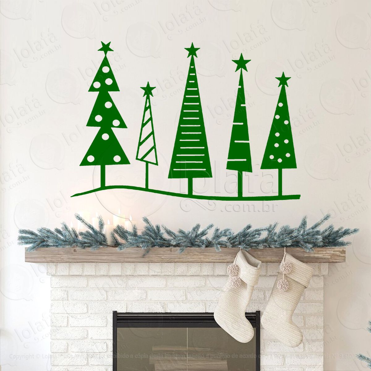 Árvores de natal pinheiros adesivos de natal mod:21
