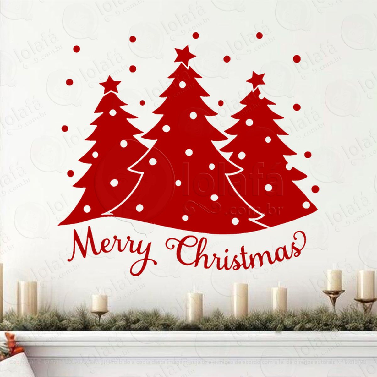 Árvores de natal merry christmas adesivos de natal mod:24