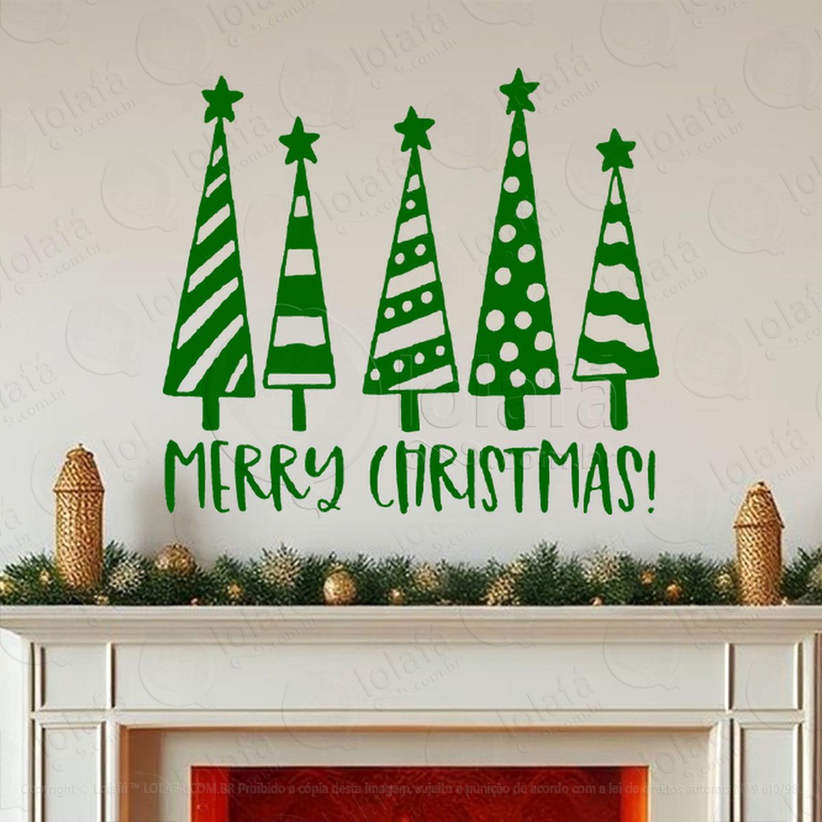 Árvores de natal merry christmas adesivos de natal mod:25