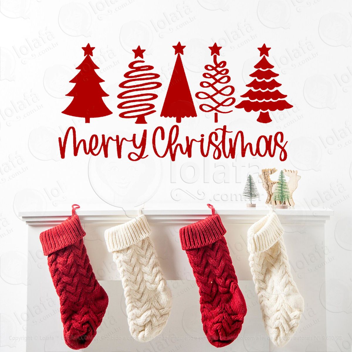 Árvores de natal merry christmas adesivos de natal mod:26