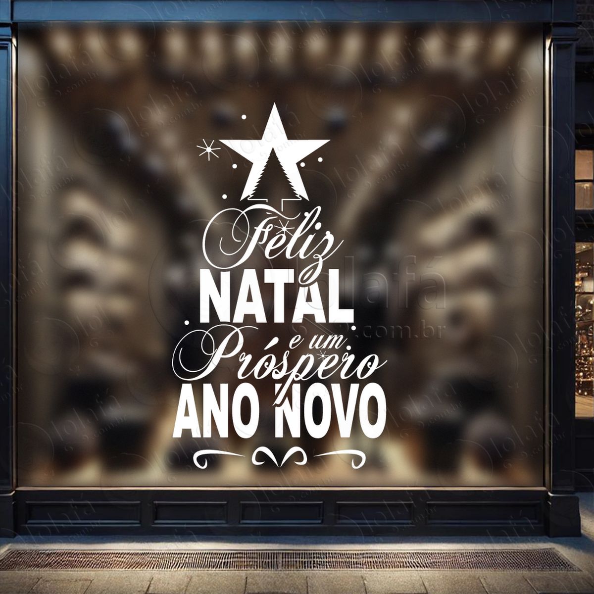 Árvore de natal frase feliz natal adesivos de natal mod:31