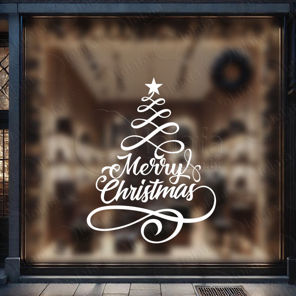 Árvores de natal merry christmas adesivos de natal mod:32