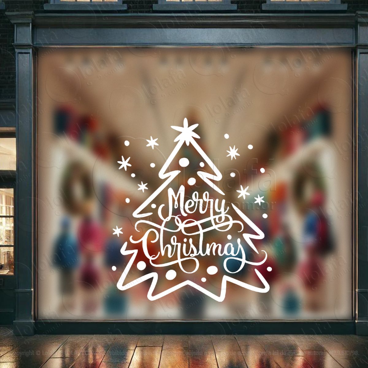 Árvores de natal merry christmas adesivos de natal mod:33