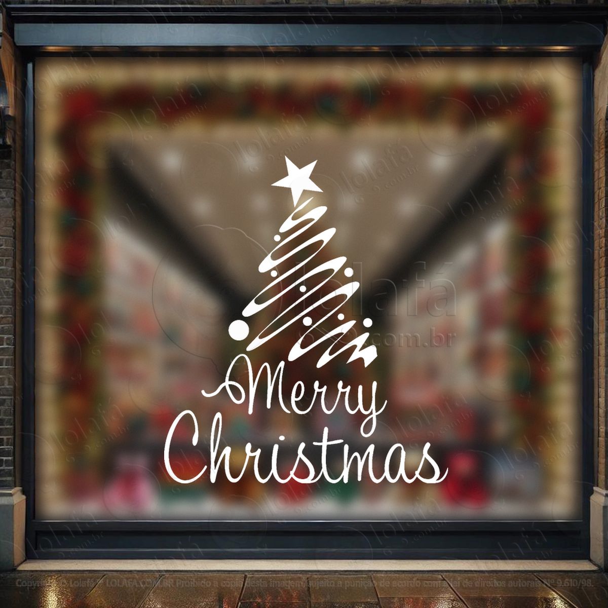 Árvores de natal merry christmas adesivos de natal mod:34