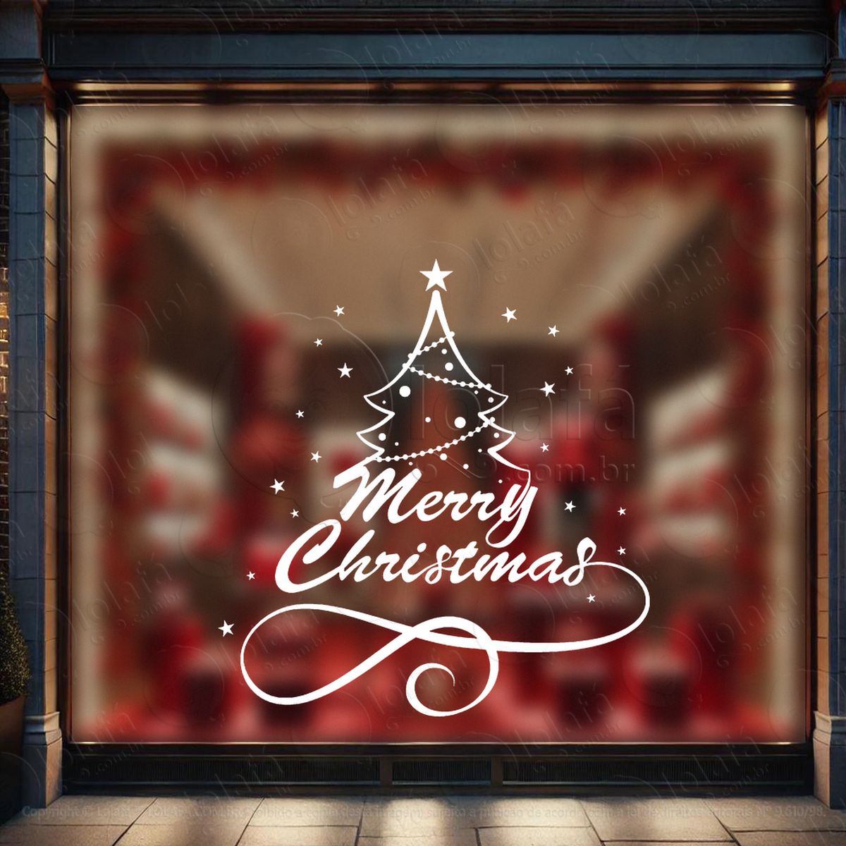 Árvores de natal merry christmas adesivos de natal mod:35