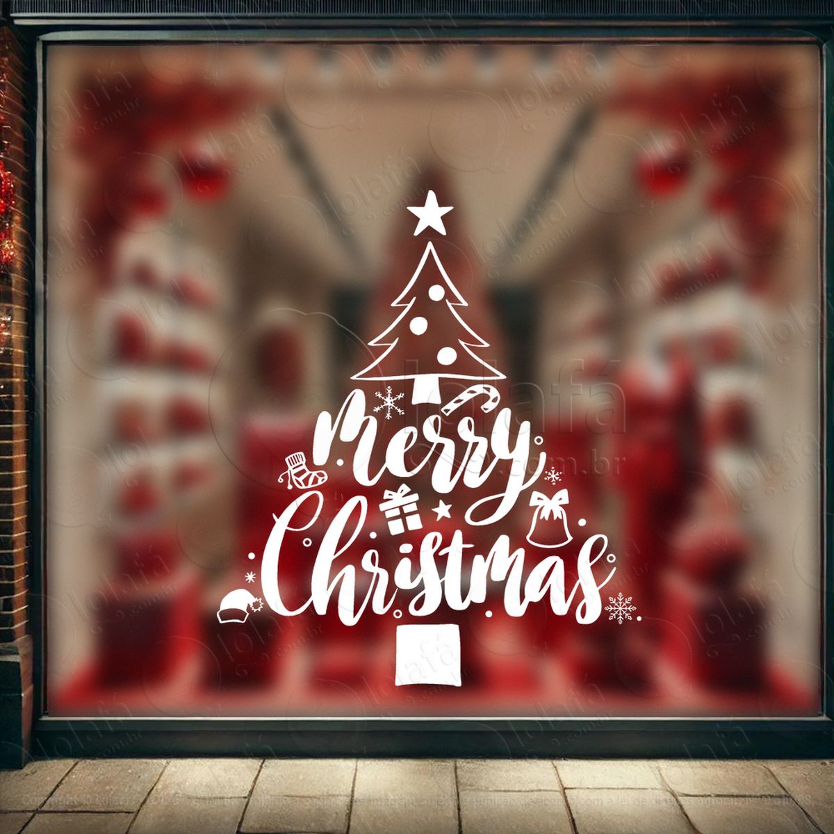 Árvores de natal merry christmas adesivos de natal mod:36