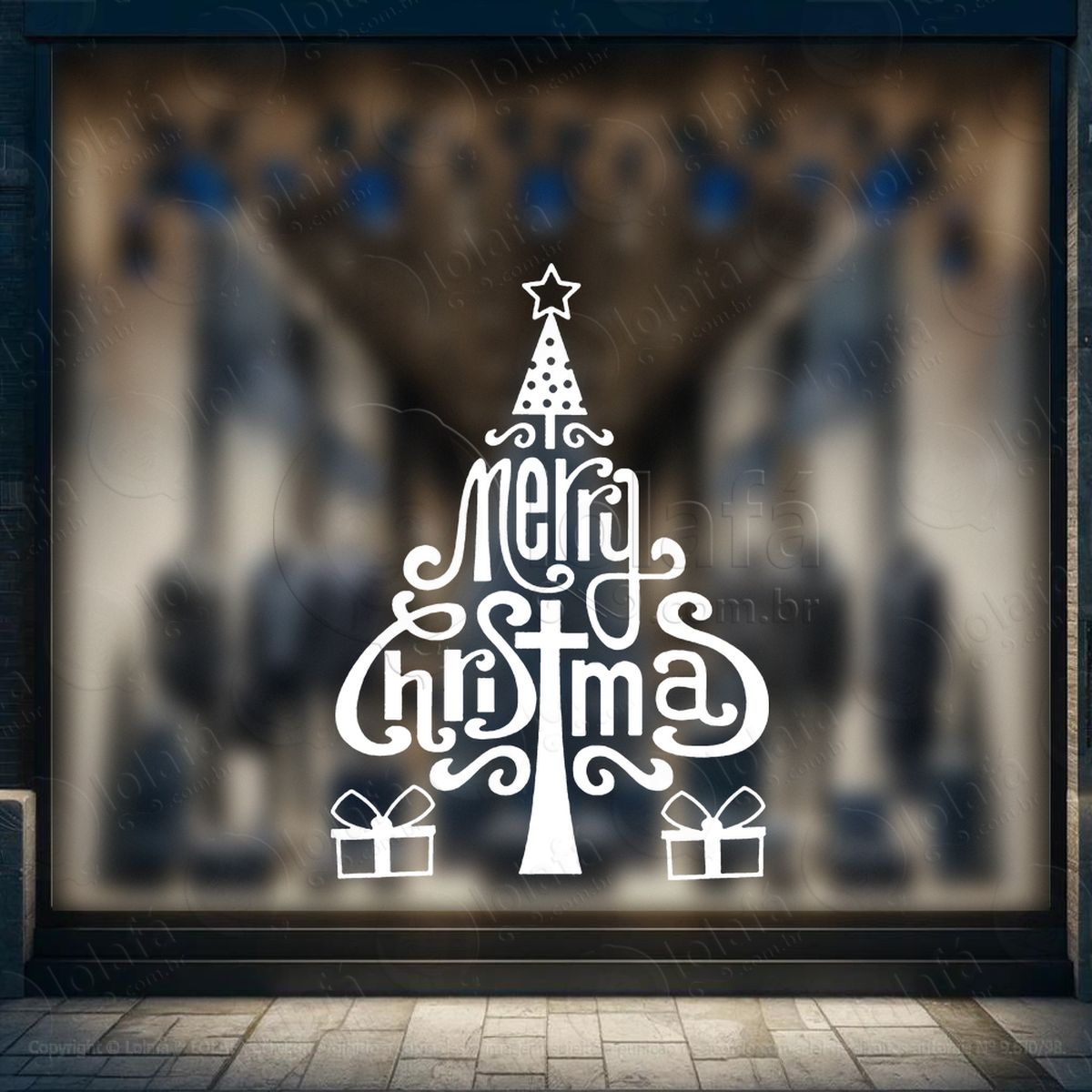 Árvores de natal merry christmas adesivos de natal mod:37