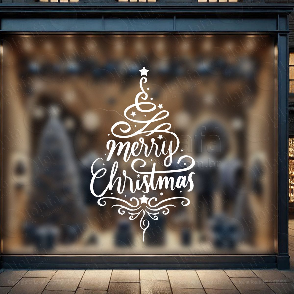 Árvores de natal merry christmas adesivos de natal mod:38