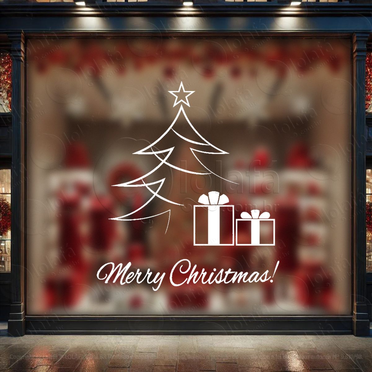 Árvores de natal merry christmas adesivos de natal mod:39