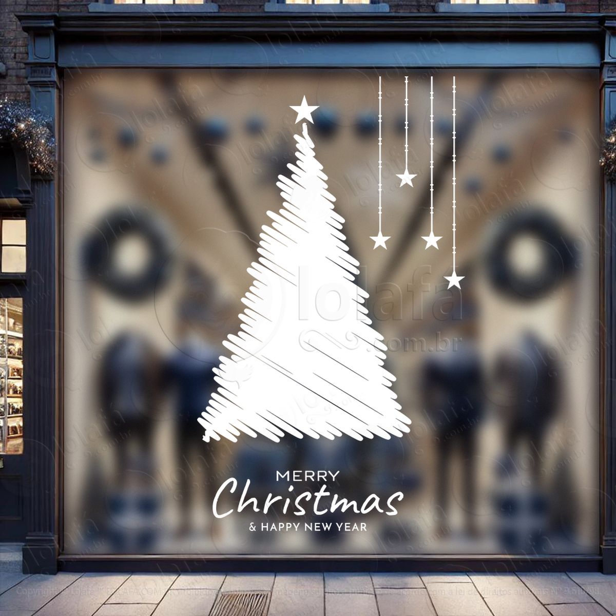 Árvores de natal merry christmas adesivos de natal mod:40