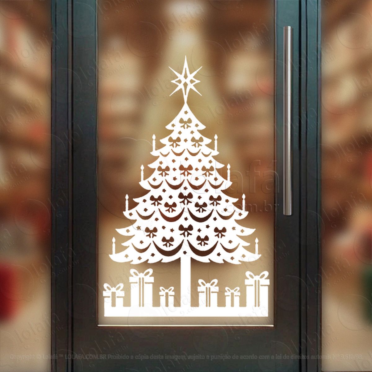 Árvore de natal pinheiro e presente adesivos de natal mod:49