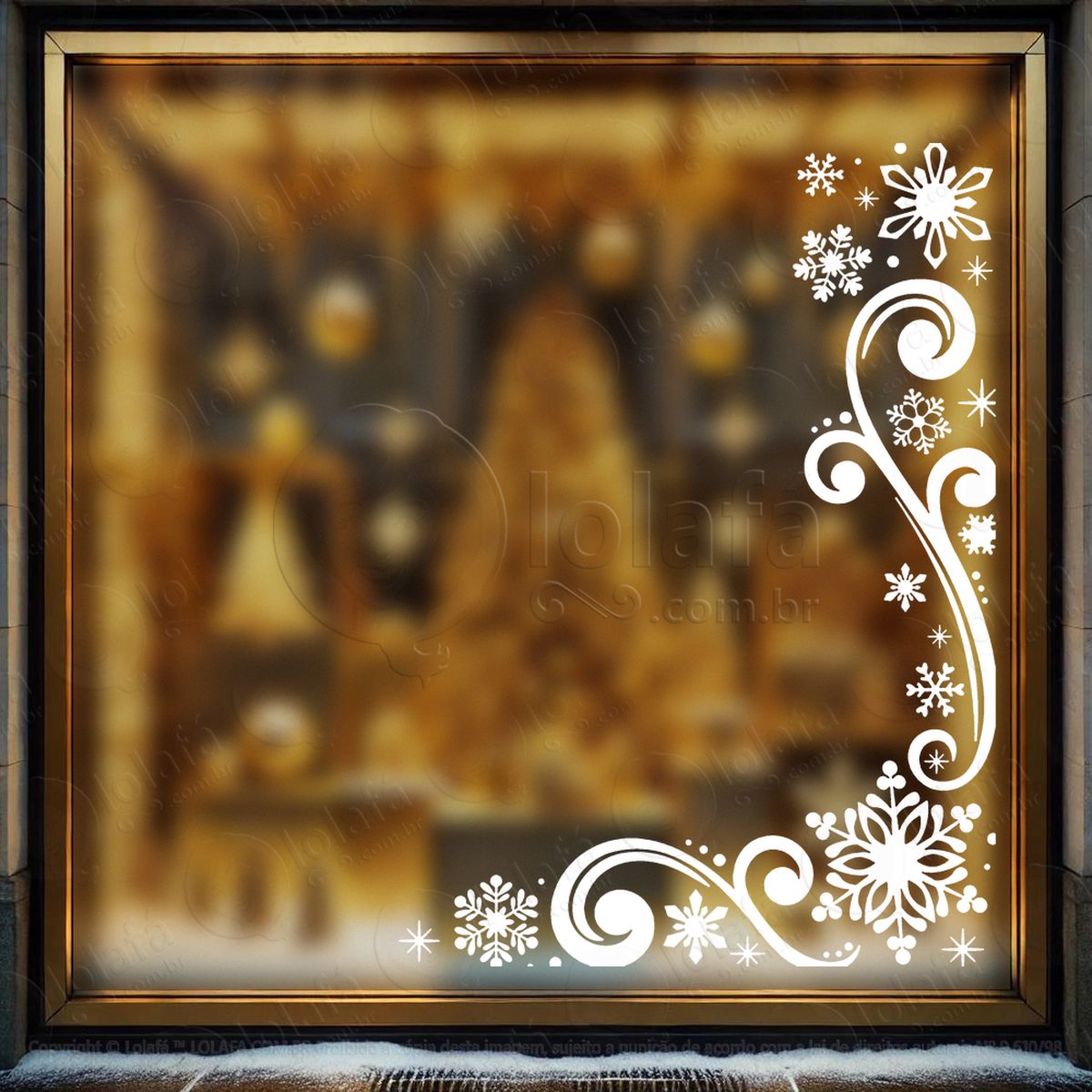 arabesco de natal e flocos de neve adesivos de natal mod:75