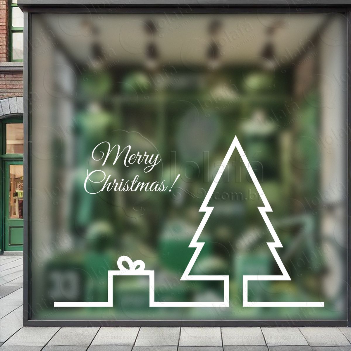Árvore de natal merry christmas adesivos de natal mod:78