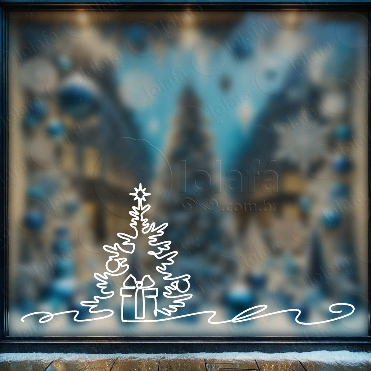 Árvore de natal e presentes adesivos de natal mod:81
