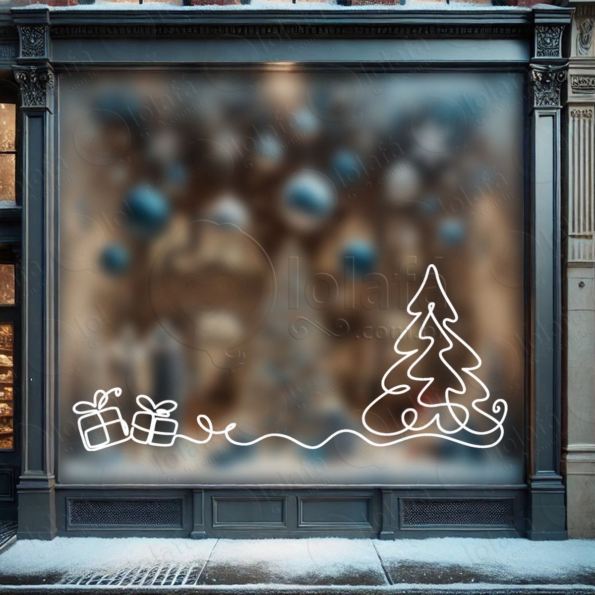 Árvore de natal e presentes adesivos de natal mod:82