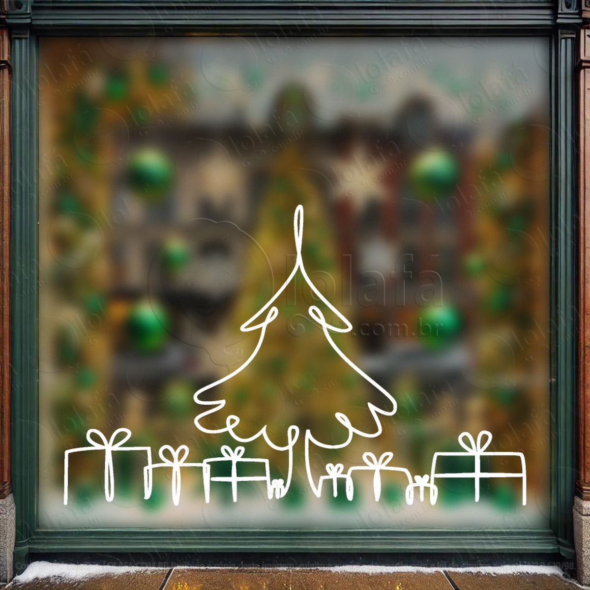 Árvore de natal e presentes adesivos de natal mod:83