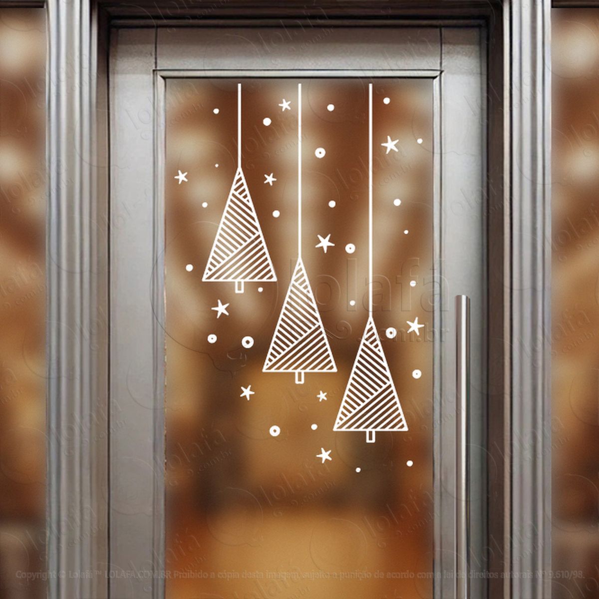 cortina de natal com Árvores adesivos de natal mod:151