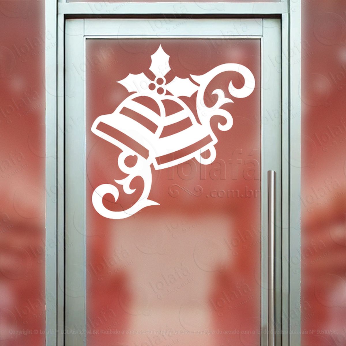 arabesco com sino de natal adesivos de natal mod:206