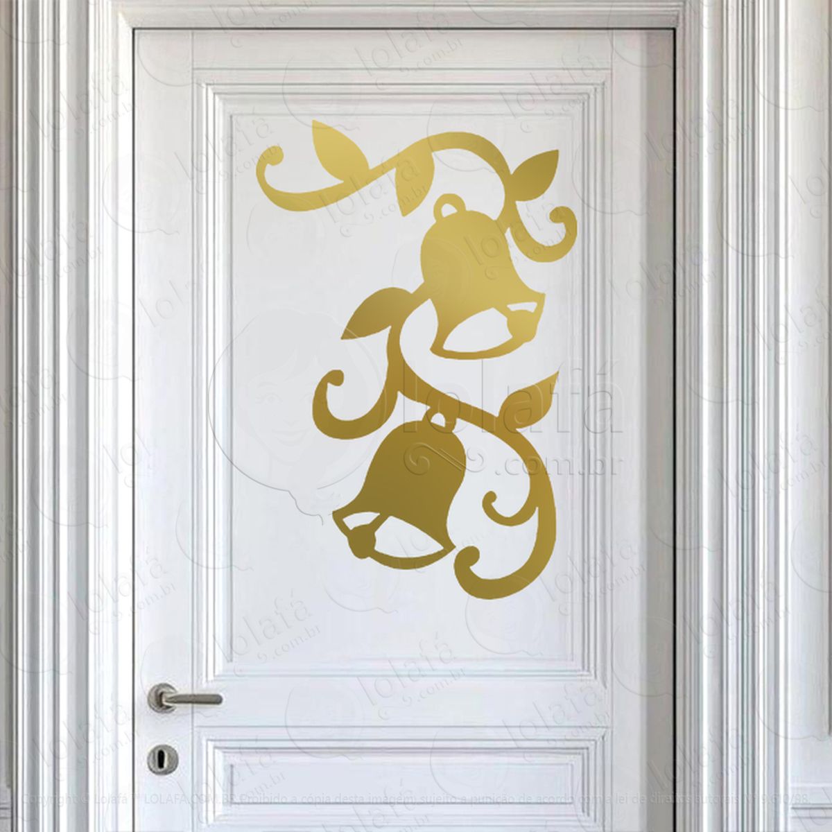 Arabesco com Sino de Natal Adesivos De Natal Mod:209
