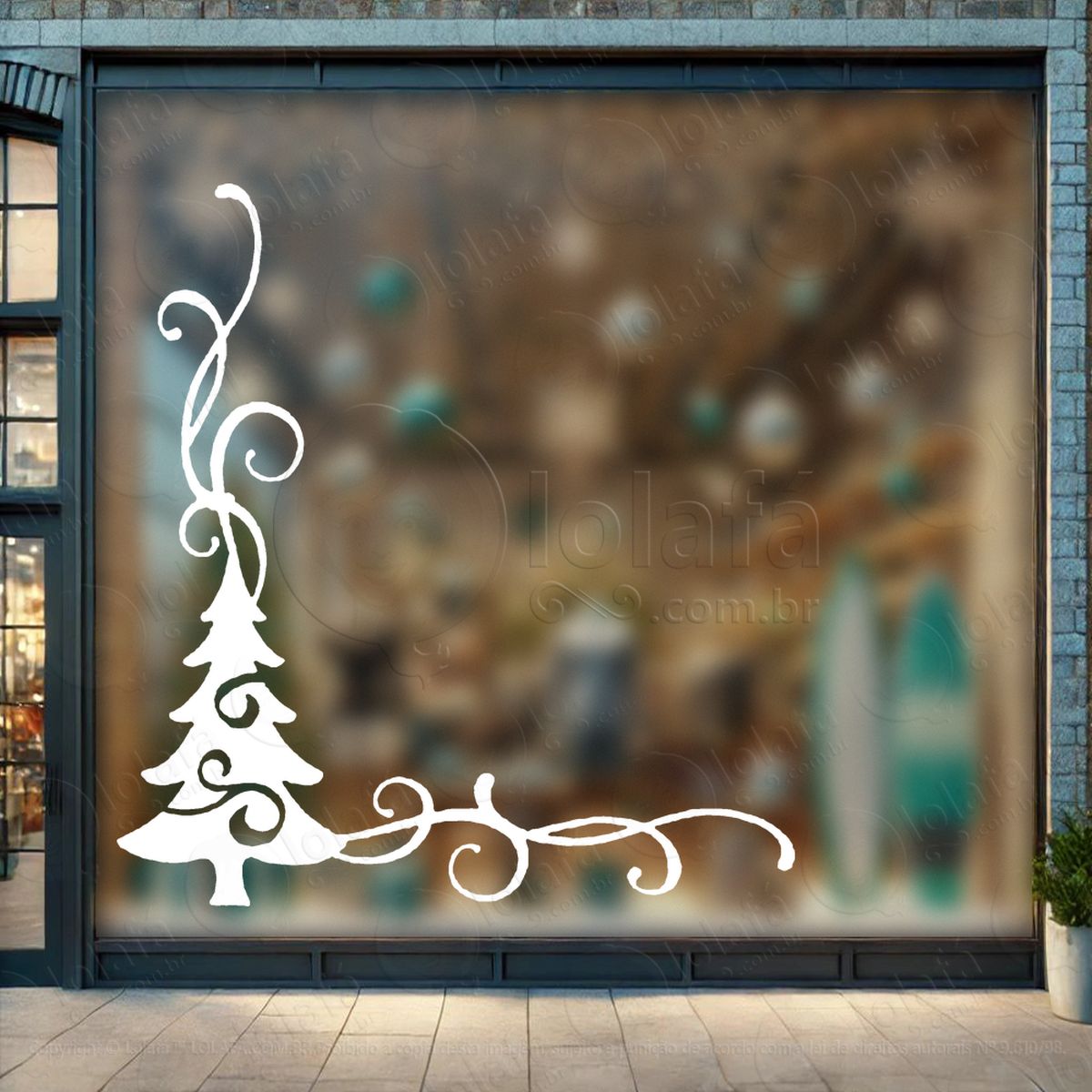 arabesco de natal Árvore pinheiro adesivos de natal mod:218