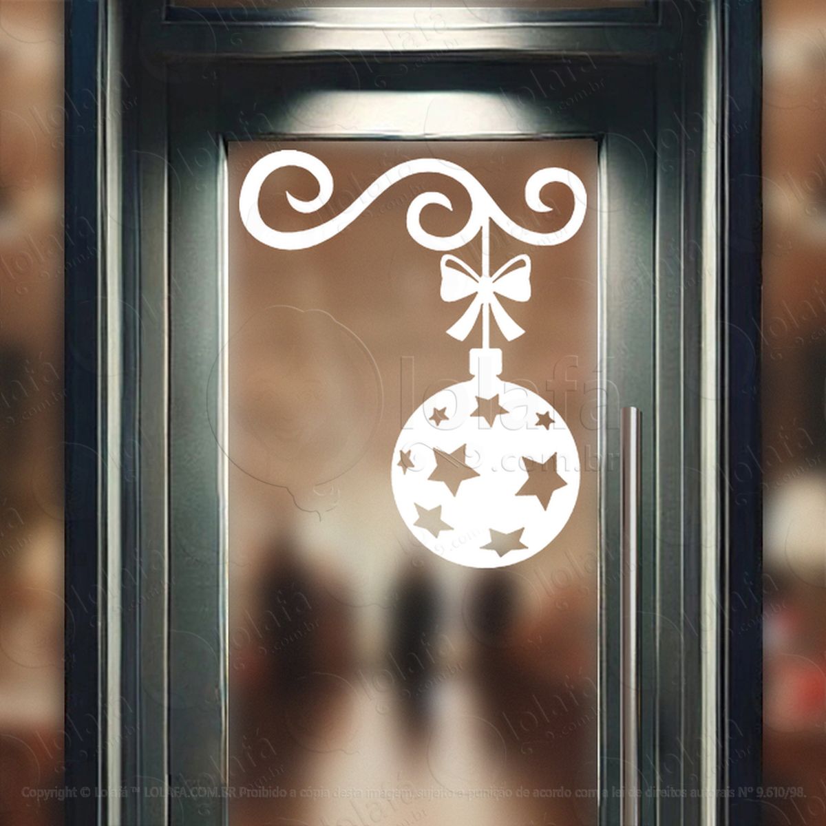 arabesco de natal com bola adesivos de natal mod:223