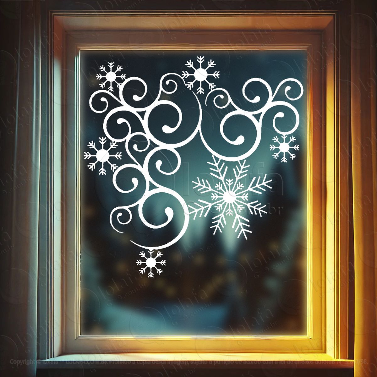 arabesco de natal flocos de neve adesivos de natal mod:232