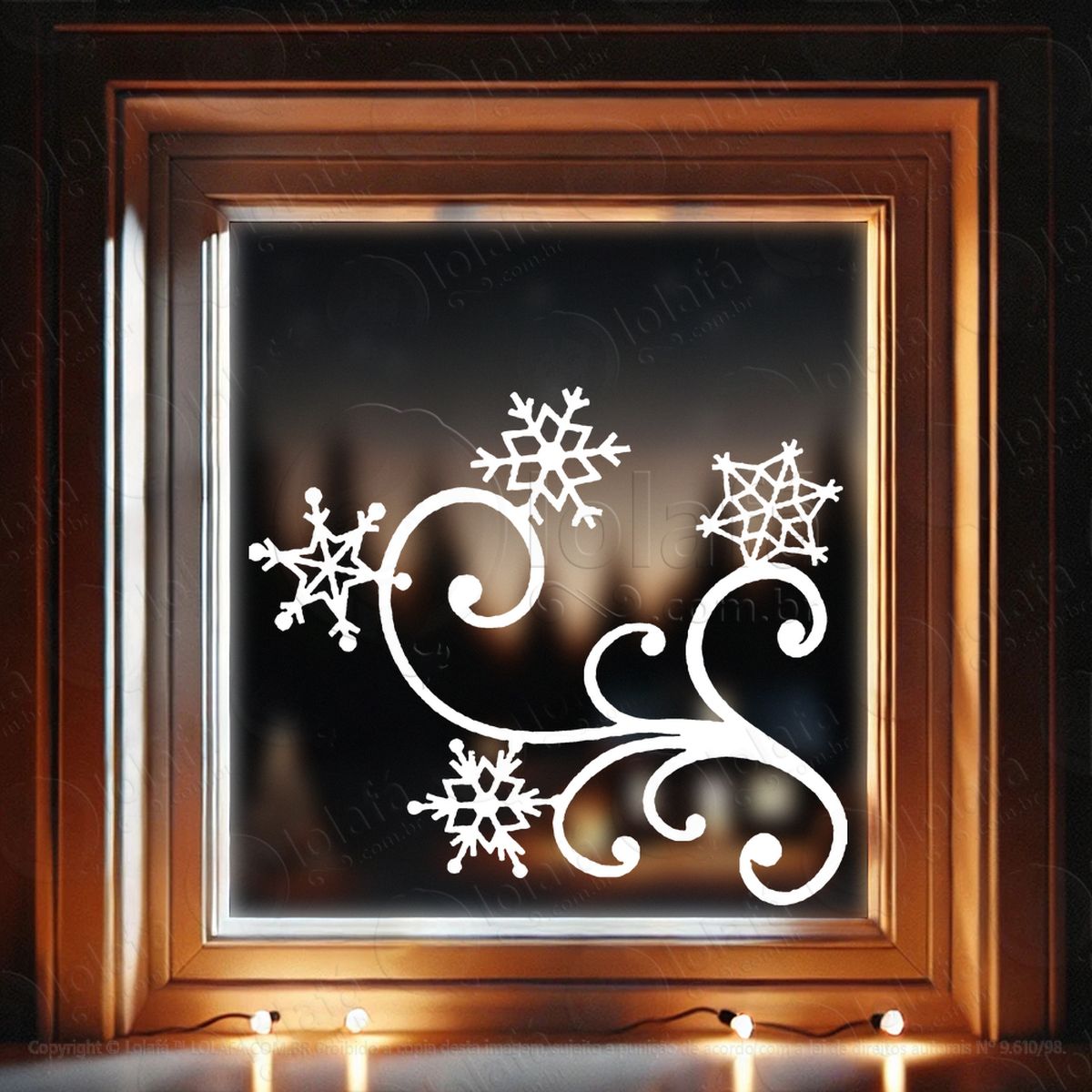arabesco de natal flocos de neve adesivos de natal mod:233