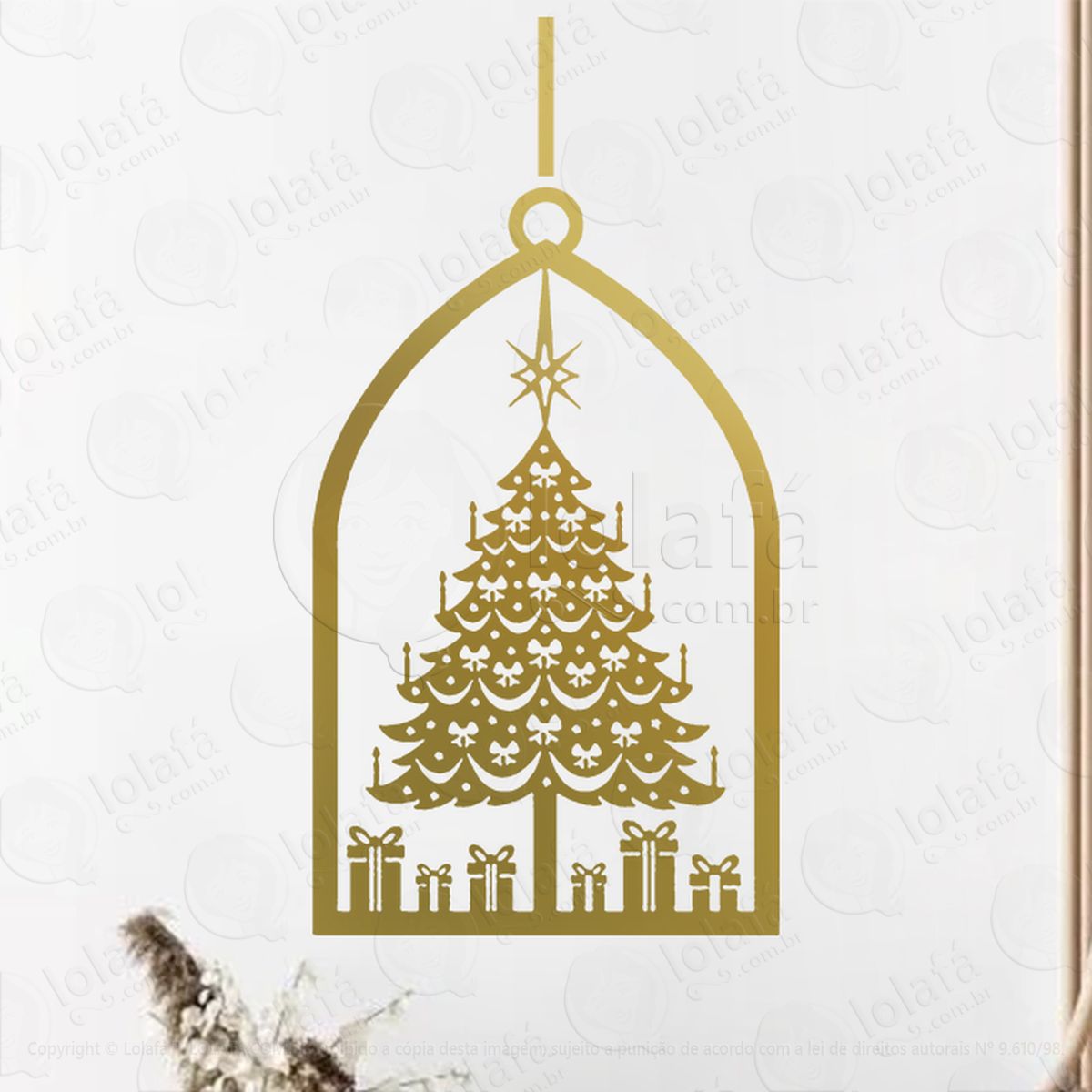 bola de natal Árvore pinheiro adesivos de natal mod:244