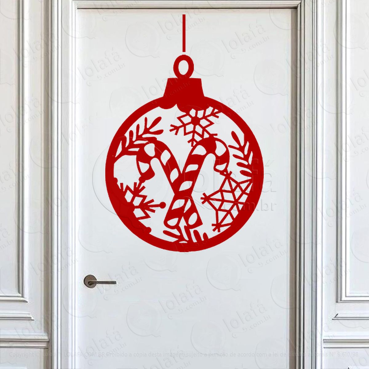 bola de natal com bengalas adesivos de natal mod:246