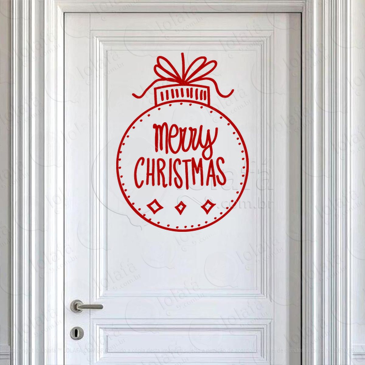 bola de natal frase merry christmas adesivos de natal mod:254