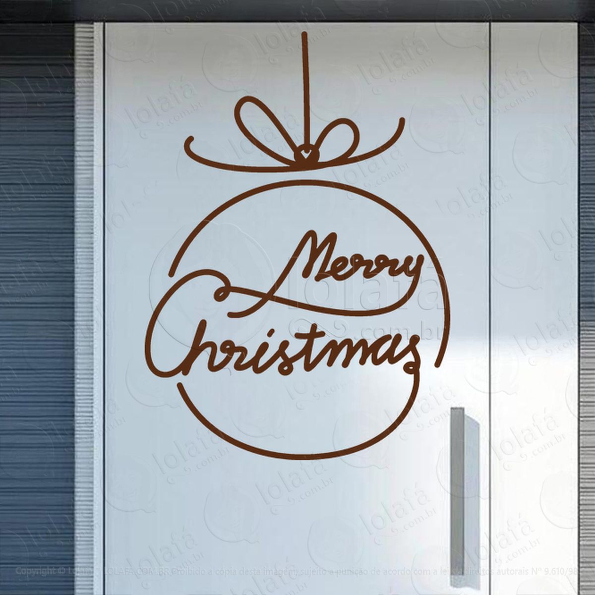 bola de natal frase merry christmas adesivos de natal mod:256