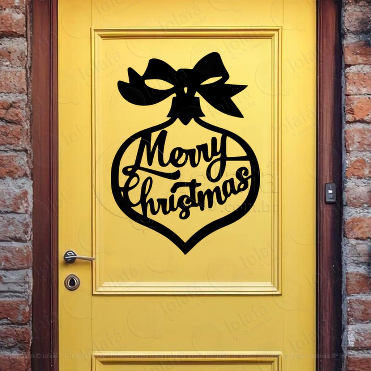 bola de natal frase merry christmas adesivos de natal mod:259