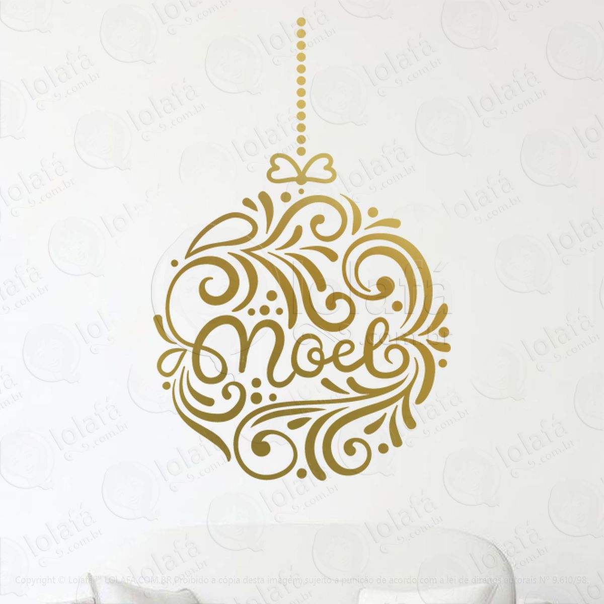 bola de natal com frase noel adesivos de natal mod:260