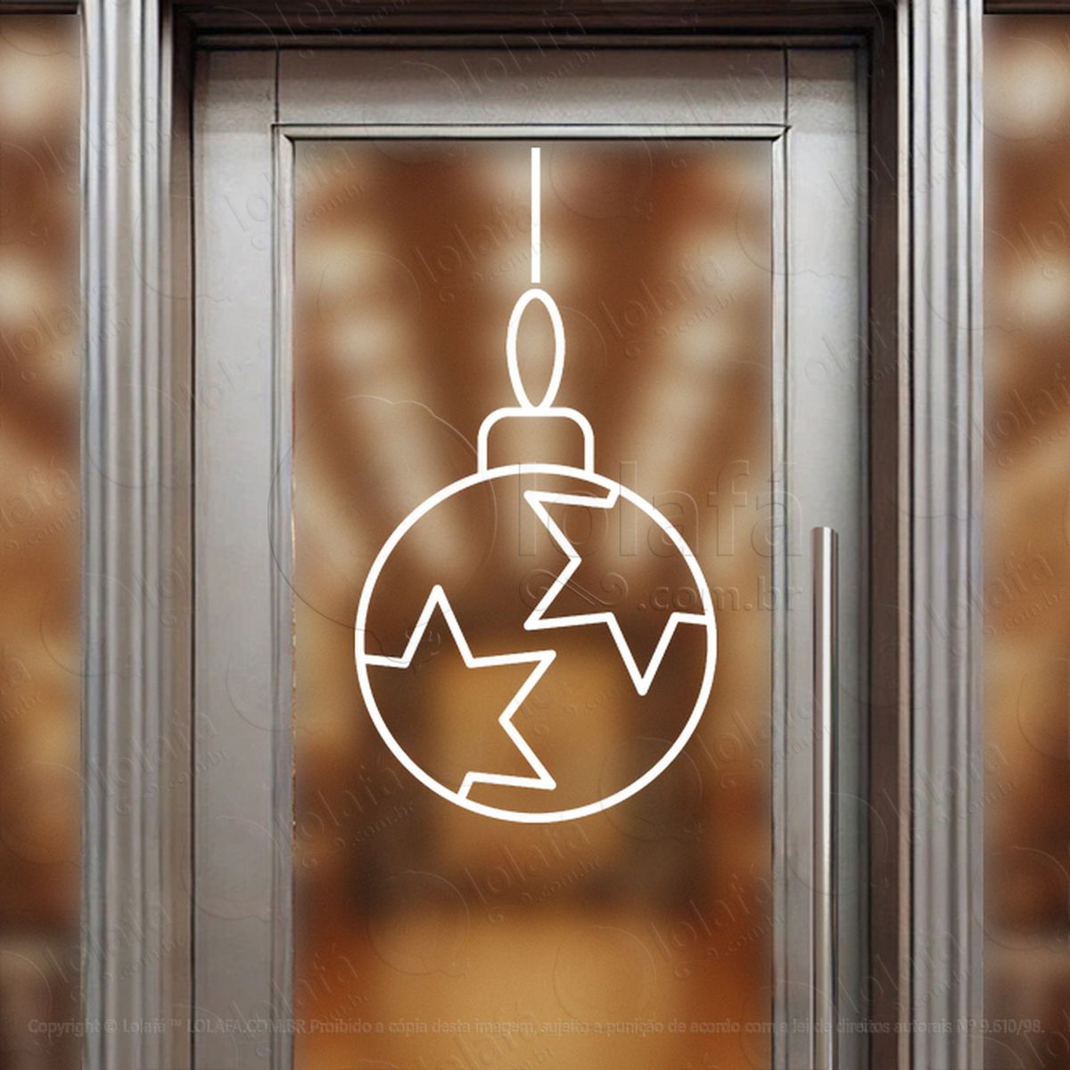 bola de natal com estrelas adesivos de natal mod:294