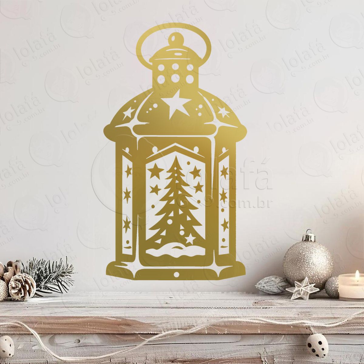 lamparina de natal com Árvore adesivos de natal mod:304